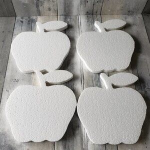 Set of 4 10" Styrofoam Apple